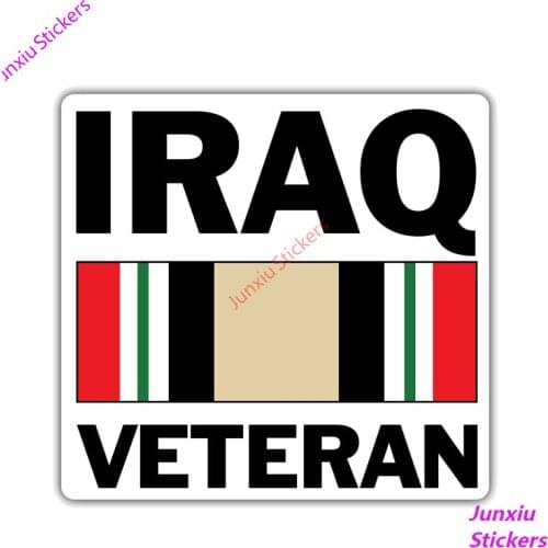 Creative Car Stickers Iraq Veteran US Army Styling Decals Cover Scratches for Bumper Window Laptop Auto Interior KK12*11cm