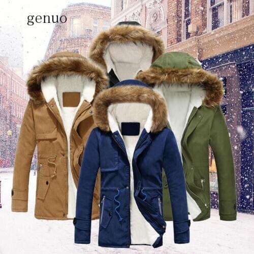 New 2020 Winter Parka Streetwear Casual Hooded Thick Jackets Men Hat Windproof Fashion Men Parka Pockets Coat Casaco Masculino