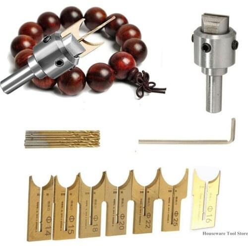 24PCS Pattern Wood Beads Drill Bit 6-25mm Milling Cutter Set Woodworking Tool