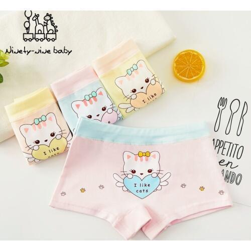Girls Cartoon Underwear Kids Cotton Panties Teenage Short Briefs 2019 Chidlren Panties Young Girls Boxer Underpant Kids Clothes