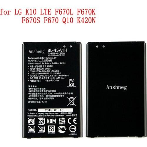 NEW Original 2300mah BL-45A1H battery For LG K10 LTE F670L F670K F670S F670 K10 LTE Q10 K420 K420N K430DSF K430DSY Mobile Phone