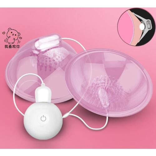 Vibrating Breast Nipple Sucker Nipple Pussy Clitoris Massager Pump Sex Stimulator Enlarger suction Toys For Women Breast