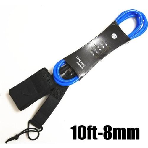 10ft 8mm Straight Surfboard Leash Super Strong Webbing Paddle Board Leash Surf Leg Rope Paddle Leash Surf Leash