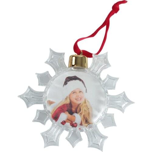 Christmas Transparent Photo Ball Plastic Five-Star Photo Hanging Ornament Round Ball Kids Gifts Christmas Tree Hanging Decor