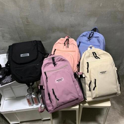 Fashion Women Backpack Laptop Daypack Solid Color School Bags For Girls Student Waterproof Bookbags Travel Bagpack