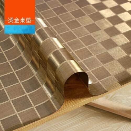 New Arrival Hot Stamping Tablecloth Rectangular PVC Coffee Table Cloth Waterproof And Oil Proof Table Cover Table Mat Free Ship