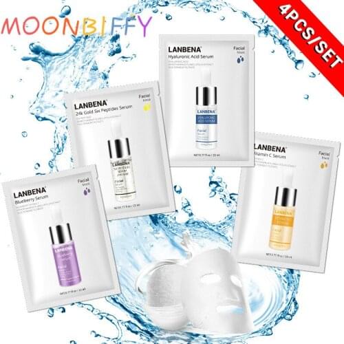 Hyaluronic Acid Serum Face Mask vitamin C+blueberry Moist Anti-wrinkles Facial Sheet Mask