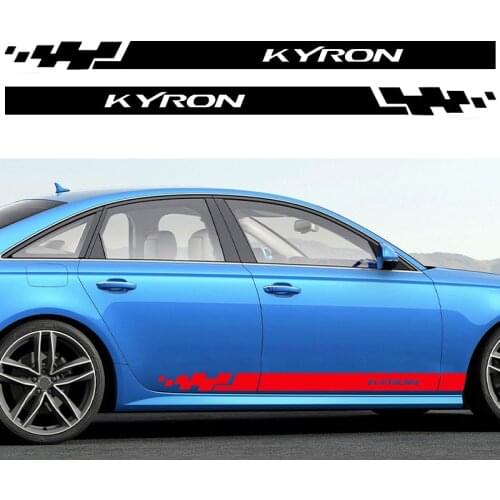 2 PCS/Set Universal Styling Car Stickers Side Body Stickers Long Stripe Vinyl Waterproof For SsangYong Kyron