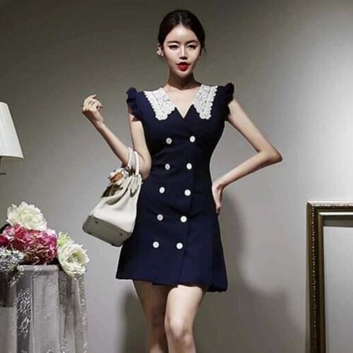 ZAWFL High Quality 2021 Summer Women Bodycon Double-Breasted Dresses V-neck Sleeveless Midi Dress Ropa Mujer Vestidos Verano