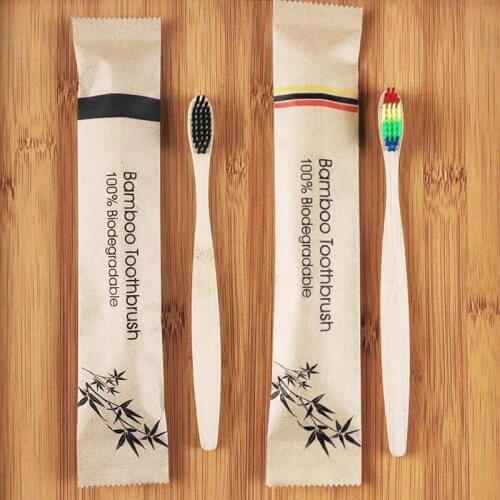 10/30/50/80/100pcs Bamboo Toothbrush Charcoal Soft Bristle Wooden Handle Teeth Brush Oral Care Eco Friendly Adults Toothbrushes