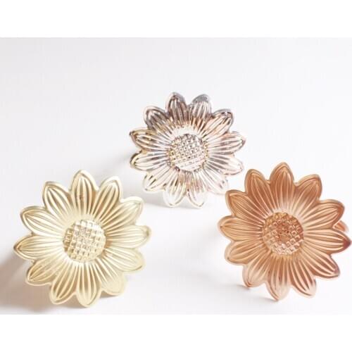 12/PCSWedding flower napkin buckle sunflower napkin ring paper towel ring mouth cloth ring