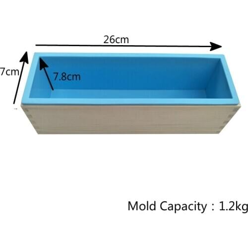 1200g Soap Mold Rectangular Wooden Box DIY Handmade Making Molds With Flexible Liner Large Capacity Loaf Mould