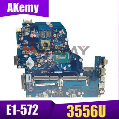 Akemy Laptop motherboard For ACER Aspire E1-572 Pentium 3556U Mainboard LA-B161P SR1E3 N15V-GM-S-A2 DDR3