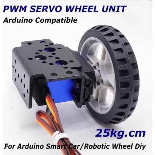 SKYTEAM Arduino Smart Car Wheel 68mm Diameter 25kg 360 Continuous Rotation Servo Speed Controllable Wheel For Robotic DIY Wheel