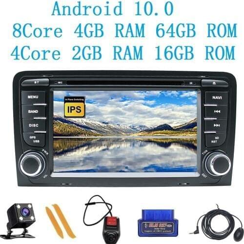 ZLTOOPAI Car Multimedia Player Android 10.0 For Audi A3 S3 2002-2013 GPS Navigation DVD Player DSP USB DVR SWC IPS + Gift