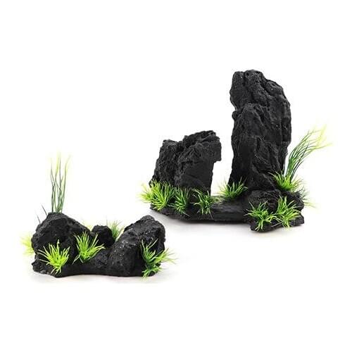 Decorative resin ornaments fish tank rocks simulation package simulation water plants