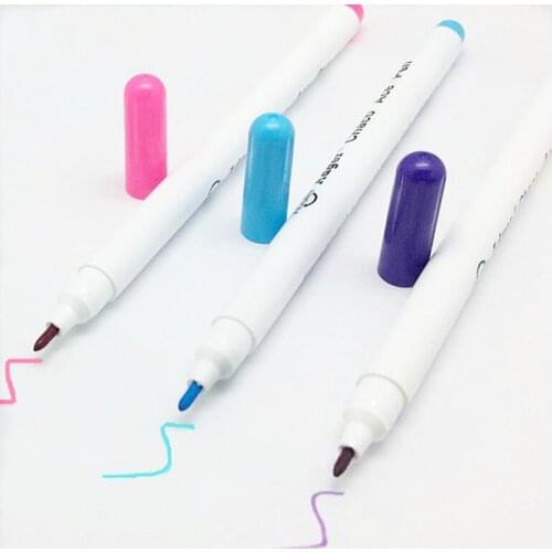 Disappearing Erasable Ink Fabric Marker Pen Cross Stitch Water Erasable Pen &Sewing Measuring Gauge Ruler Quilting Sewing Tools