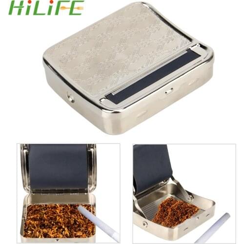 Metal Tobacco Rolling Box Manual Tobacco Roller Cigarette Maker Cigarette Smoking Roller Machine Tobacco Roller Cigarette Case