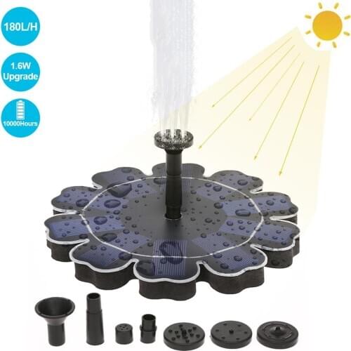 2.5W Solar Fountain Mini Solar Powered Fountain Garden Pool Pond Solar Panel Floating Fountain Garden Decoration Solar Fountai