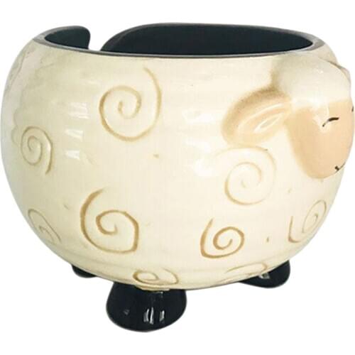 Yarn Storage Bowl Knitting Crochet Organizer Winder Yarn Lovers Gift Ceramic