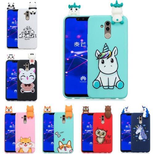 Cartoon 3D Unicorn Panda Owl Cat Soft Silicone TPU Cover on For Huawei P30 Pro P10 P20 P30 Lite Mate 10 20 Lite Nova 3i Case