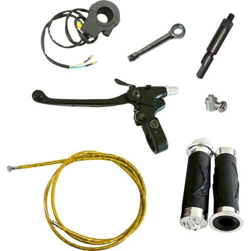 Handlebar Grip Set&Clutch Lever&Colourful Clutch Line Fit 66/80cc Motorized Bike