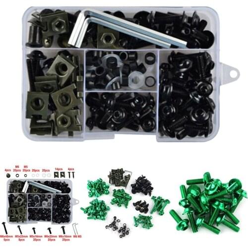177Pcs Motorcycle Body Fairing Screw Set for Kawasaki Suzuki Yamaha