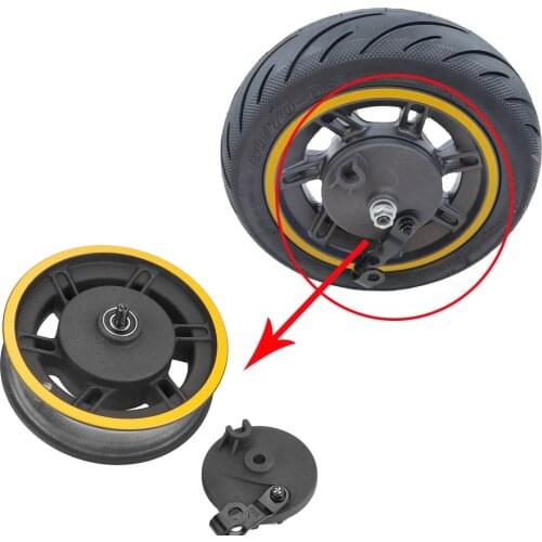 Front Wheel Hub With Drum Assembly for Ninebot Max G30 Electric Scooter 60/70-6.5 Vaccum Tire Aluminum 10 Inch Front Wheel Parts