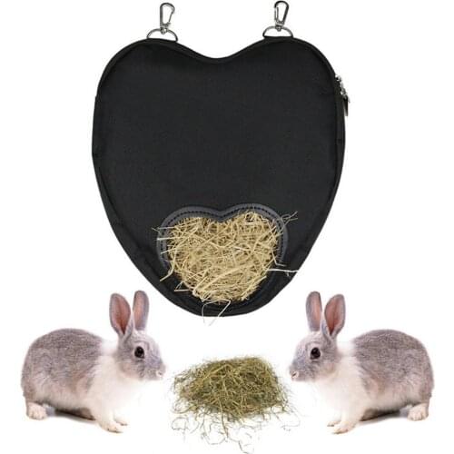 Hay Bag Hanging Pouch Feeder Holder Feeding Dispenser Container For Rabbit Guinea Pig Small Animals Pet