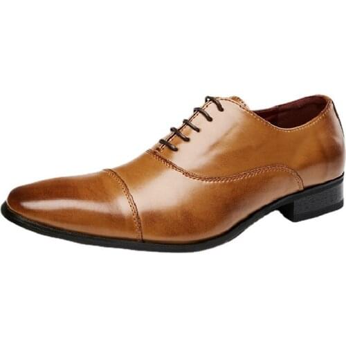 Top Quality Men Shoes Lace-Up Formal Casual Business Genuine Leather Three-Joint Monk Buckle Size 39-45