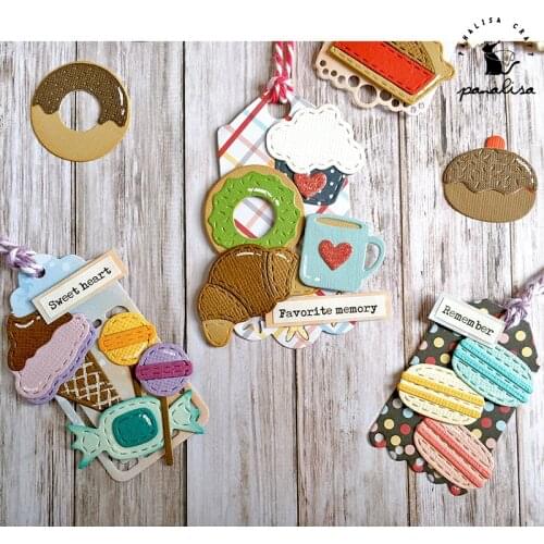 Panalisacraft vintage Tags Metal Cutting Dies set round gear cut die scrapbooking Album Paper Card Craft Embossing Decoration