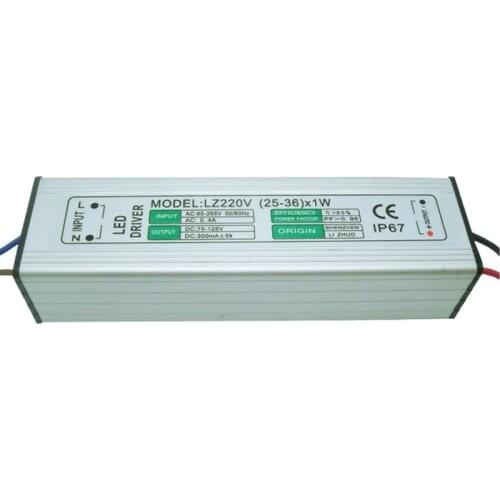 1PCS 25X1W 26X1W 28X1W 30X1W 36X1W (25-36) x 1W High Power LEDWaterproof Constant Current Driver AC170-265V to DC75-130V 300mA
