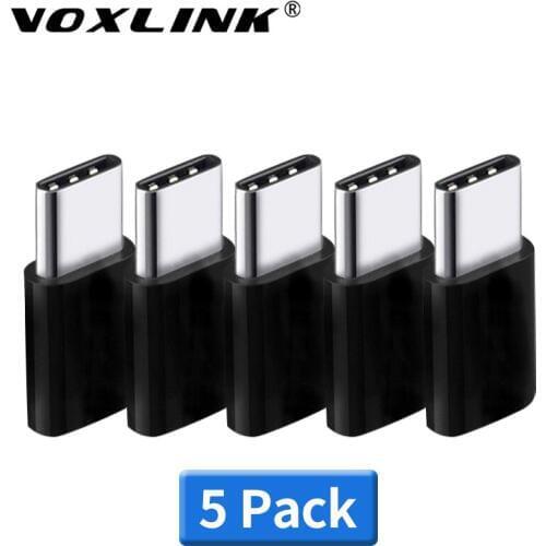 VOXLINK 5 Pack Adapter Micro Usb Male To Type C Converter Adapter for Huawei Macbook Oneplus Xiaomi HTC Charging Charger adapter