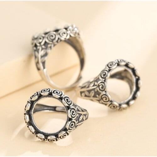 13*13mm 925 STERLING SILVER women Semi Mount Bases Blanks base blank Pad ring Setting wedding jewelry findings diy A5875