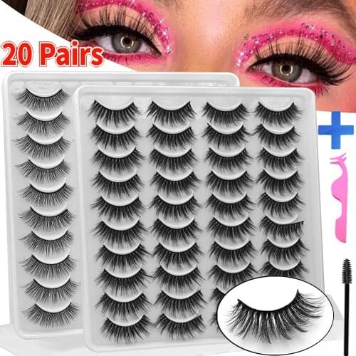 MB Mink Lashes 2/20pairs 9D False Eyelashes Natural Thick Long Dramatic Fake Eye Lashes Makeup Extension Eye Maquiagem Faux Clis