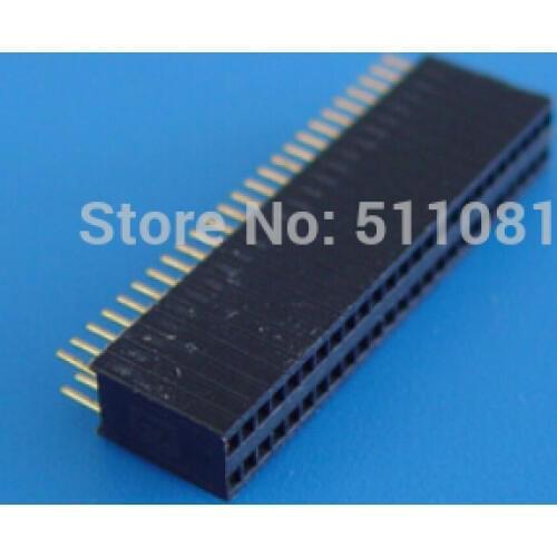 20pcs 2.54mm double female Header 2x20pin double socket 20pin