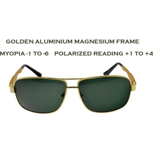 2019 Real Top Fashion Claravida Custom Made Prescription Sunglasses With Golden Al-mg Myopia Reading Glasses