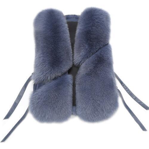 2020 new Women Real Fox Fur Vest Female Winter Autumn Genuine Fox Fur Waistcoat Coat Fashion Lady Gilet Natural Fur Vest Women