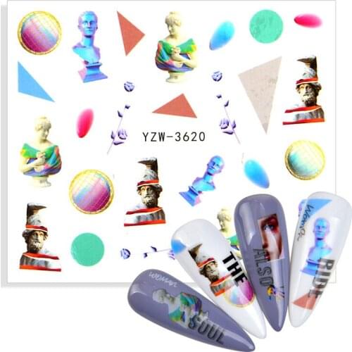 2021 Water Decal Nail Art Decoration Nail Sticker Watermark Tattoo Beauty David Fruit Letter Decals Manicure Supplies Accessorie