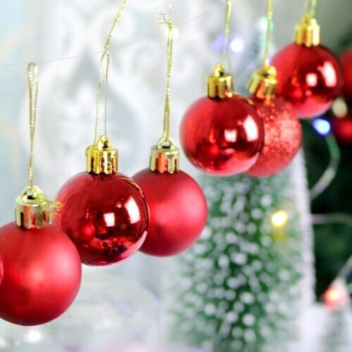 24pcs 3CM Christmas decorations balls tree ornaments large foam Styrofoam decoration toys on the Christmas tree Ball Baubles