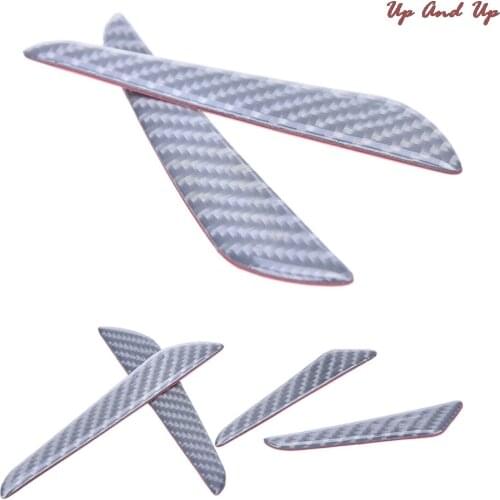 4pcs 2017 ar Door Protector Fiber Door side Edge Protection Guards Stickers for Every car Carbon fiber