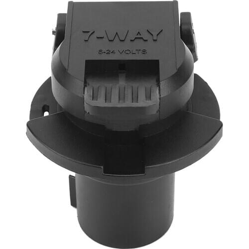 7-Way RV Blade Power Socket Plug Accessory US 6-24V for 7-Pin RV and Trailer Lock ABS + Metal Trailer Accessories