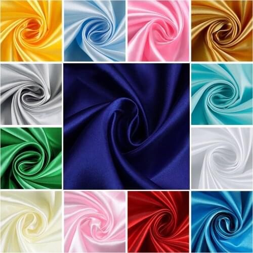 Satin Fabric Colorful Soft Silk Material for Box Lining DIY Sewing Clothing Wedding Party Decoration Background Accessories