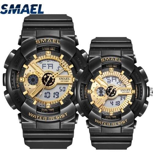 Couple Watches Sports Watch Waterproof 50M Clock Luminous reloj Auto Date Wristwatches Black Gold Watch Women And Men Watches