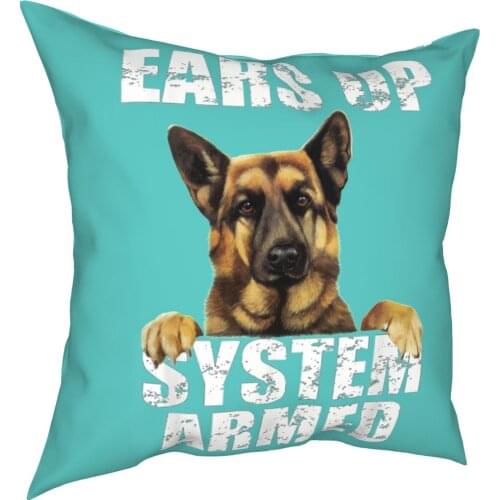 German Shepherd Dog Lovers Pillowcase Soft Polyester Cushion Cover Decoration Pillow Case Cover Sofa Dropshipping 45X45cm