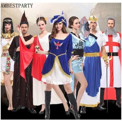 Kids Rome Knight Warrior Costum Cosplay Performance Props Masquerade Halloween Party Costume Egyptian Queen Dress AMBESTPARTY