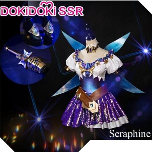 DokiDoki-SSR Game League of Legends Cosplay All Out More KDA LOL League of Legends K/DA Halloween Seraphine New Skin Singer