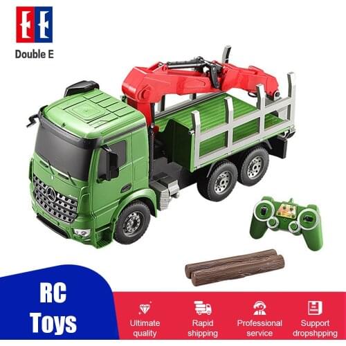 Double E E352 RC Truck Crane tractor 2.4G 6CH Remote Control Car Simulated lights sounds Educational car toy big car toy for boy