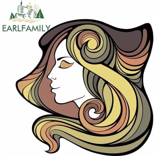 EARLFAMILY 13cm x 12.9cm for Decorative Portrait of Shaman Beauty Girl Waterproof Decal Vinyl Car Wrap 3D Funny Car Stickers