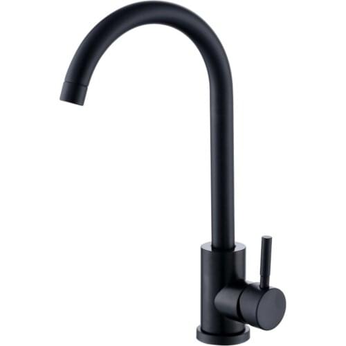 Frap yksek kaliteli paslanmaz elik siyah sprey boya mutfak lavabo musluu tek kolu souk ve scak su mikser musluk Y40001/3